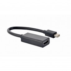 переходник Cablexpert Переходник miniDisplayPort -> HDMI,4K, 20M/19F, кабель 15см, черный (A-mDPM-HDMIF4K-01)