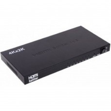 переходник ORIENT HDMI 4K Splitter HSP0108H, 1->8, HDMI 1.4/3D, UHDTV 4K(3840x2160)/HDTV1080p/1080i/720p, HDCP1.2, внешний БП 5В/3A, метал.корпус (29987)
