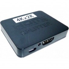переходник ORIENT HDMI 4K Splitter HSP0102HL, 1->2, HDMI 1.4/3D, UHDTV 4K(3840x2160)/HDTV1080p/1080i/720p, HDCP1.2, питание от USB, пластик.корпус (30103)