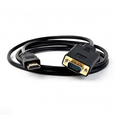 переходник ORIENT Кабель-адаптер HDMI M  C702 --> VGA 15M, длина 1.8 метра, черный