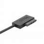 переходник ORIENT UHD-300SL, адаптер USB 2.0 to Slimline SATA, для оптических приводов ноутбука, двойной USB кабель (30831)