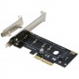 переходник ORIENT C300E, Переходник PCI-E 4x->M.2 M-key NVMe SSD, тип 2230/2242/2260/2280, планки крепления в комплекте (31100)