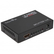 Переходник Telecom TTS5020 Разветвитель HDMI 1=>4 , каскадируемый , 1.4v+3D Telecom <TTS5020>