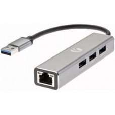 Переходник VCOM DH312A Переходник USB 3.0 -->RJ-45 1000Mbps+3 USB3.0, Aluminum Shell, 0.2м VCOM <DH312A>4895182246843