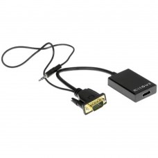 Кабель Cablexpert A-VGA-HDMI-01 Адаптер VGA (M) + аудио-> HDMI (F), 0.15 м, питание от USB