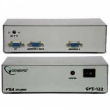 Разветвитель Gembird GVS122  Разветвитель сигнала VGA на 2 монитора (Gembird) 