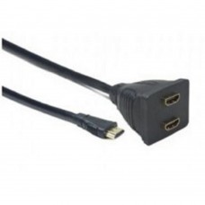 Разветвитель Cablexpert DSP-2PH4-002 Разветвитель HDMI Cablexpert DSP-2PH4-002, HD19F/2x19F, 1 компьютер => 2 монитора, пассивный, Full-HD, 3D, 1.4v