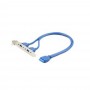 кабели Gembird Планка в сист блок   2xUSB 3.0/20pin мат.платы (CC-USB3-RECEPTACLE )
