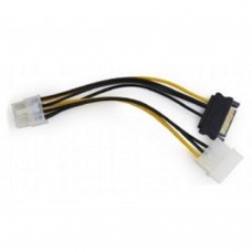кабели Cablexpert Разветвитель питания Molex+SATA->PCI-Express 8pin, для подключения в/к PCI-Е (8pin) к б/п ATX (CC-PSU-82)
