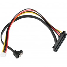 кабели Cablexpert Кабель Combo SATA  XH2.54 4pin+Sata угловой / Sata 7+15pin, медь, 30см, пакет (CC-XH2.54-SATAL-30CM)