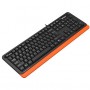 Клавиатура Клавиатура A4Tech Fstyler FKS10 черный/оранжевый USB 1530190