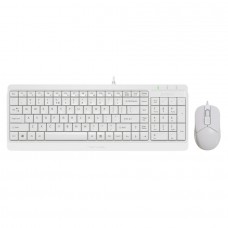 Клавиатура Клавиатура + мышь A4Tech Fstyler F1512 клав:белый мышь:белый USB (F1512 WHITE)
