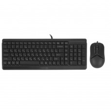 Клавиатура Клавиатура + мышь A4Tech Fstyler F1512 клав:черный мышь:черный USB (F1512 BLACK)