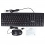 Клавиатуры, мыши Гарнизон Комплект клавиатура + мышь GKS-126 {проводной, черный, 1,5 м, 104 кл, 2 кл + колесо-кнопка, 100DPI}