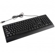 Клавиатура Клавиатура Gembird KB-220L {с подстветкой, USB, черный, 104 клавиши, подсветка Rainbow, кабель 1.5м, водоотталкивающая поверхность}