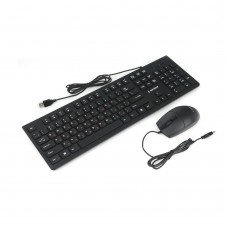 Клавиатура Клавиатура + мышь Gembird KBS-9050 {Проводной комплект, черный, 1,5 м, 104кл, 1000 DPI}