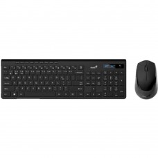 Клавиатура Клавиатура + мышь Genius Smart KM-8230 BLACK {USB,1 мини-ресивер на оба устройства,104 кл кнопка SmartGenius,  мембранная,800-1600 DPI} 31340015408
