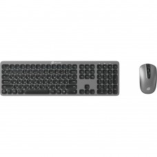 Клавиатура Клавиатура + мышь Oklick 300M клав:серый мышь:серый/черный USB беспроводная slim 1488402