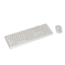 Клавиатура Клавиатура + мышь Rapoo X130PRO клав:белый мышь:белый, 1.5м, доп. защита от влаги