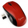 Мышь Gembird MUSW-320-R красный {Мышь беспроводная, 2.4ГГц, 2 кнопки+колесо-кнопка, 1000 DPI, батарейки в комплекте, блистер}