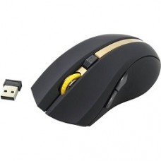 Мышь Oklick 495MW черный/золотистый Мышь оптическая (1600dpi) беспроводная USB (6but) 998168