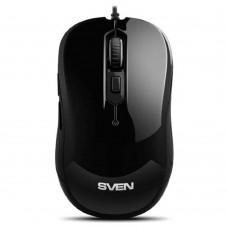 Мышь Мышь Sven RX-520S чёрная (бесшумн. клав, 5+1кл. 3200DPI, блист)