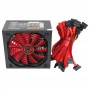 Блок питания Ginzzu PC800 14CM(Red) 80+ black,APFC,24+4p,4 PCI-E(6+2), 7*SATA, 4*IDE,оплетка, кабель питания,цветная коробка