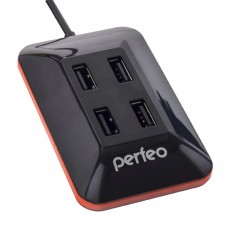 Контроллер Perfeo USB-HUB 4 Port, (PF-VI-H028 Black) чёрный PF_A4527