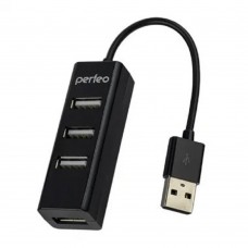 Контроллер Perfeo USB-HUB 4 Port, (PF-HYD-6010H Black) чёрный