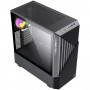 Корпуса Gamemax Contac COC BG ATX case, black/grey, w/o PSU, w/2xUSB3.0, w/1x14cm ARGB front fan(GMX-FN14-Rainbow-C9), w/1x12cm ARGB rear fan(GMX-FN12-