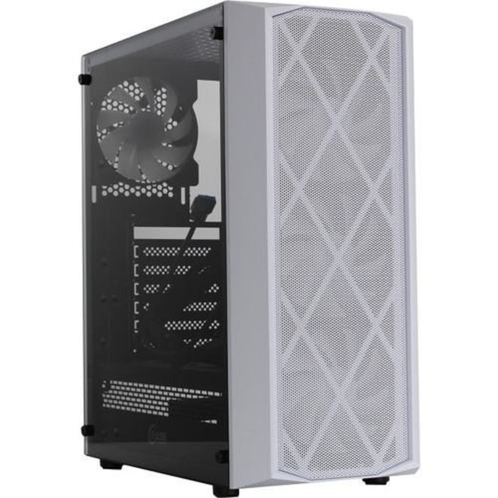 Корпус Powercase CMRMW-L4 Корпус Rhombus X4 White, Tempered Glass, Mesh, 4x 120mm 5-color LED fan, белый, ATX  (CMRMW-L4)