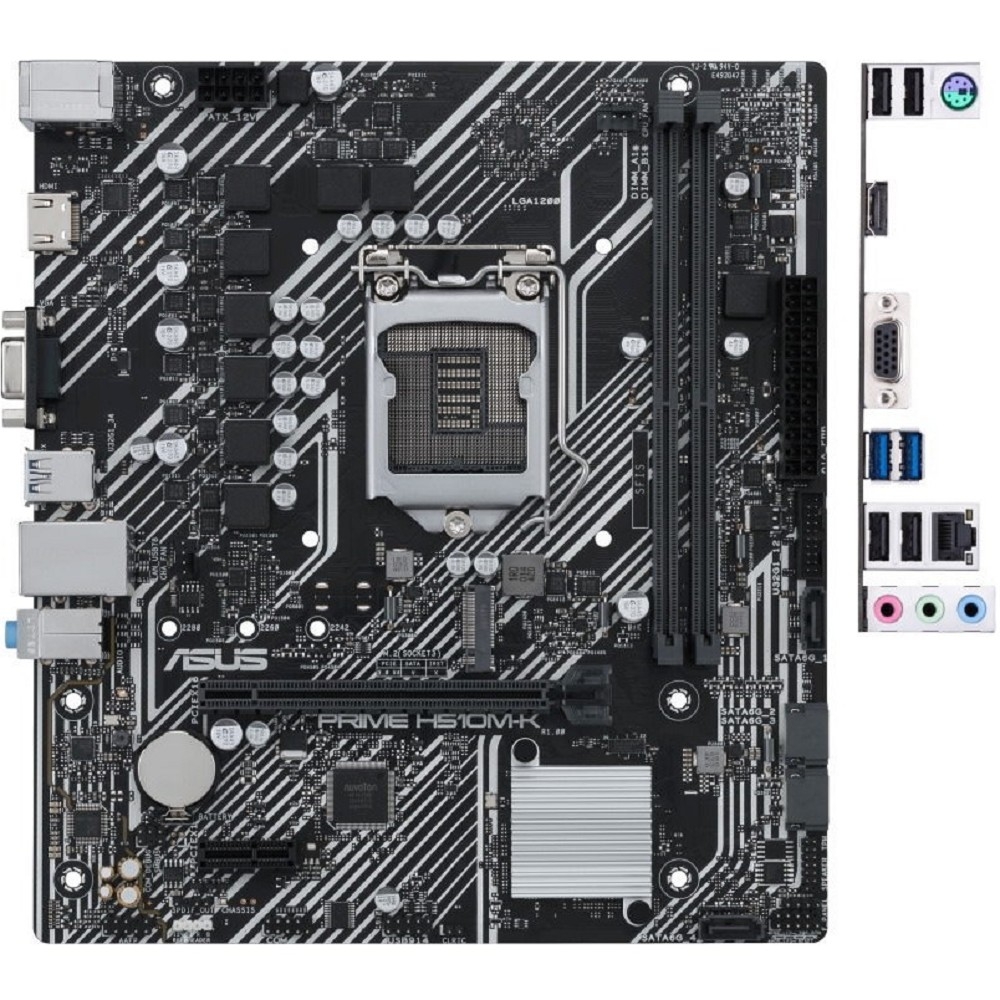 Материнская плата Asus PRIME H510M-K {Soc-1200 Intel H510 2xDDR4 mATX AC`97 8ch(7.1) GbLAN+VGA+HDMI}