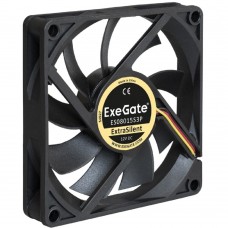 Вентиляторы Exegate EX283373RUS Вентилятор ExeGate ExtraSilent ES08015S3P, 80x80x15 мм, подшипник скольжения, 3pin, 1600RPM, 23dBA