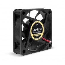 Вентиляторы Exegate EX295226RUS Вентилятор 12В DC ExeGate ExtraPower EP06015B2P (60x60x15 мм, 2-Ball (двойной шарикоподшипник), 2pin, 5000RPM, 34dBA)