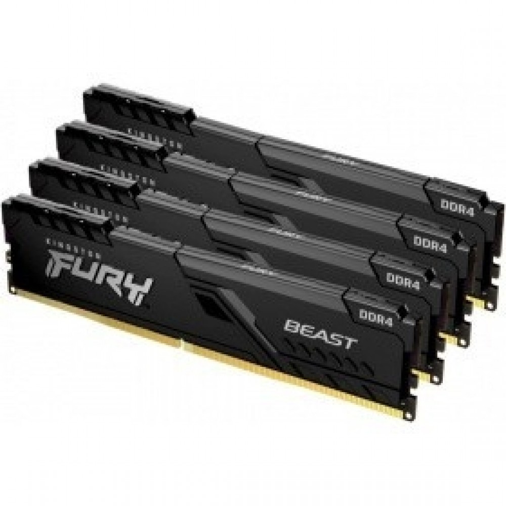 Модуль памяти Kingston DRAM 32GB 3600MHz DDR4 CL17 DIMM (Kit 4x8Gb) FURY Beast Black KF436C17BBK4/32