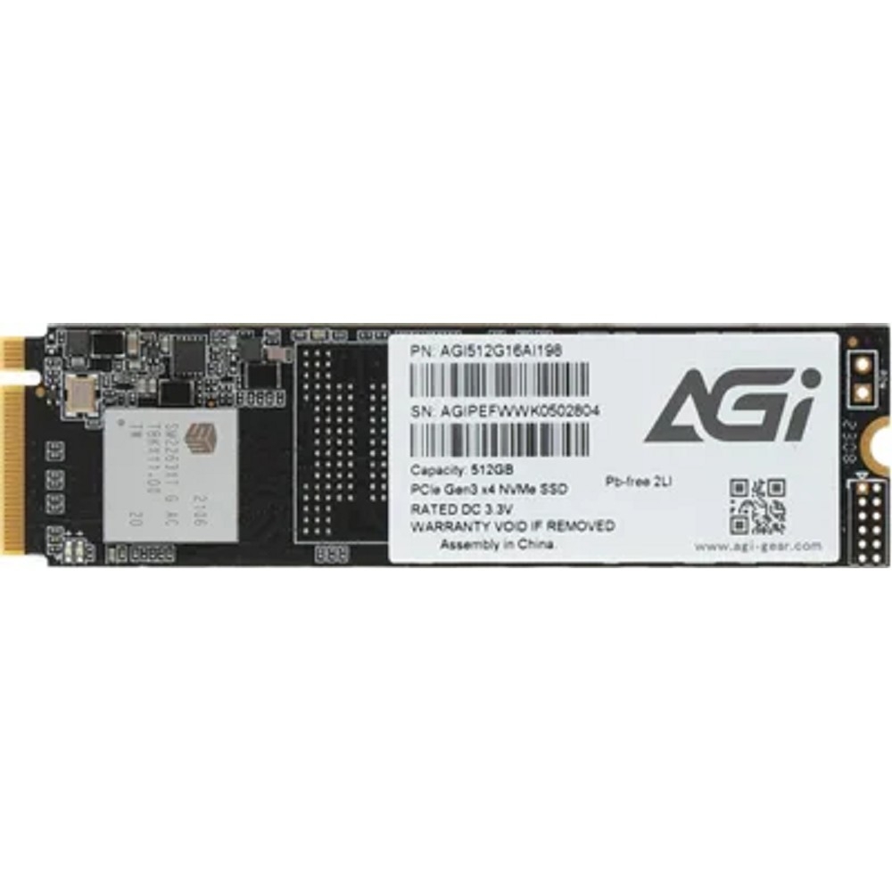 носитель информации AGI SSD M.2 512Gb AI198 Client SSD PCIe Gen3x4 with NVMe AGI512G16AI198 