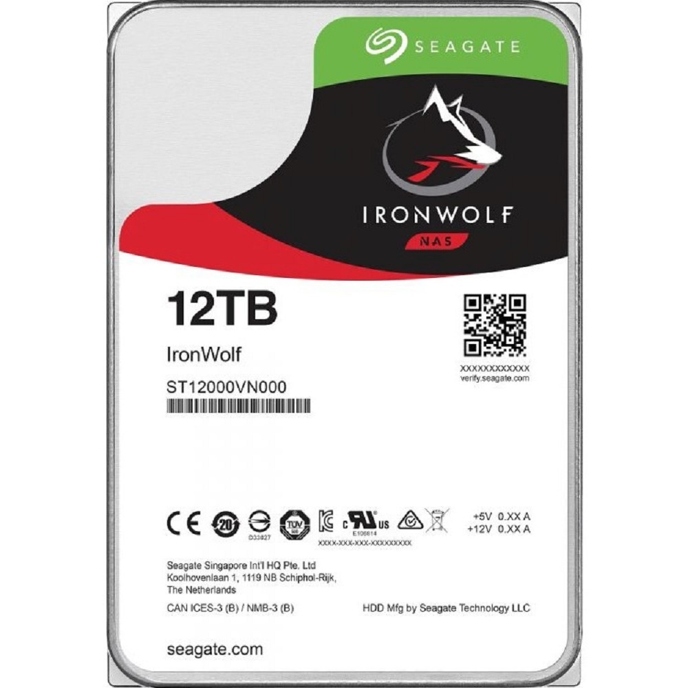 Жесткий диск 12TB Seagate Ironwolf (ST12000VN0008 ) {SATA 6.0Gb/s, 7200 rpm, 256mb buffer, 3.5