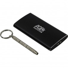 Контейнер для HDD AgeStar 3UBMS2 (BLACK) USB 3.0 Внешний корпус mSATA, алюминий, черный