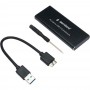 Контейнер для HDD Gembird EEM2-SATA-1 Внешний корпус USB 3.0 для M2 SATA порт MicroB, металл, черный