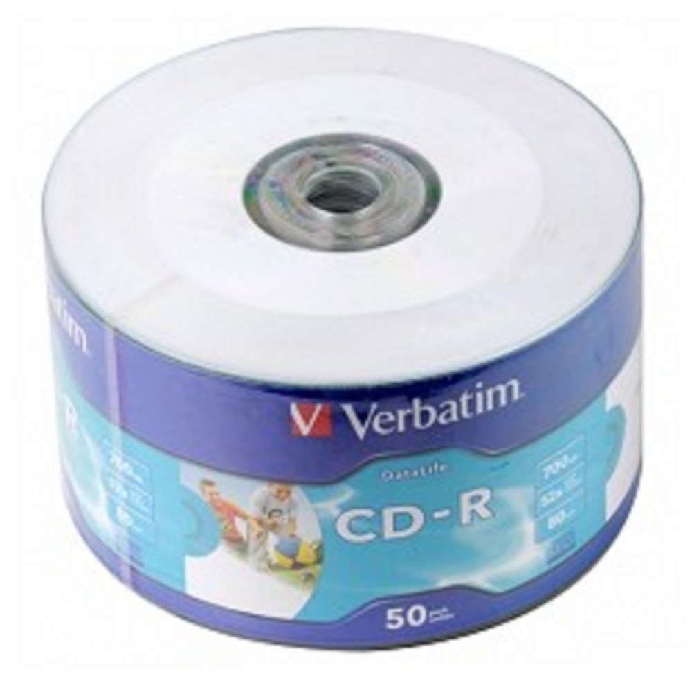 Диск Verbatim  Диски CD-R  80min, 700mb, 52x Ink Print bulk (50шт) 43794