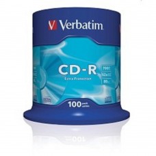 Диск Verbatim  Диски CD-R  100 шт. 48/52-x 700Mb, Cake Box ( 43411)