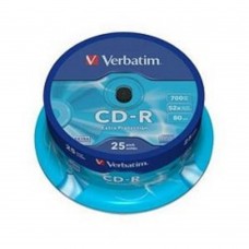 Диск Verbatim  Диски CD-R  25 шт. 52-x 700Mb, Cake Box (43432)