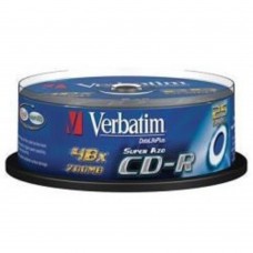 Диск Verbatim Диски CD-R Verbatim 52-x 700Mb, Cristal AZO, Cake Box 25 шт. (43352)