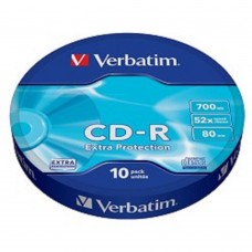 Диск Verbatim  Диски CD-R  10шт. 52x 700Mb, Shrink (43725)