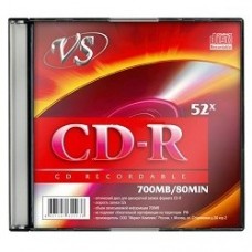 Диск Диски VS CD-R 80min, 52x, Slim Case