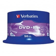 Диск Verbatim  Диски DVD+R  4.7Gb 16-х , 50 шт, Cake Box (43550)