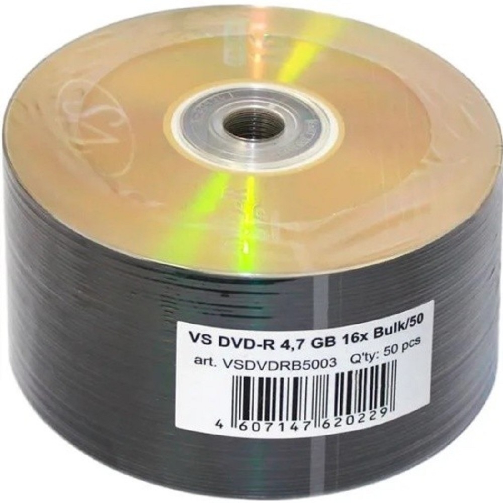 Диск Диски VS DVD-R 4,7 GB 16x Bulk/50 (VSDVDRB5003)