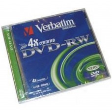Диск Диски  DVD+RW  Verbatim 4-x, 4.7 Gb,  (Jewel Case 5 шт)  (43229/43228)