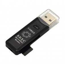Устр-ва ч/з карт памяти 5bites Устройство ч/з карт памяти RE2-100BK USB2.0 Card reader / SD / TF / USB PLUG / BLACK