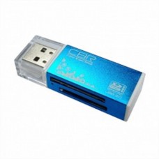 Устройство считывания USB 2.0 Card reader  синий цвет, All-in-one, Micro MS(M2), SD, T-flash, MS-DUO, MMC, SDHC,DV,MS PRO, MS, MS PRO DUO Speed Rate 